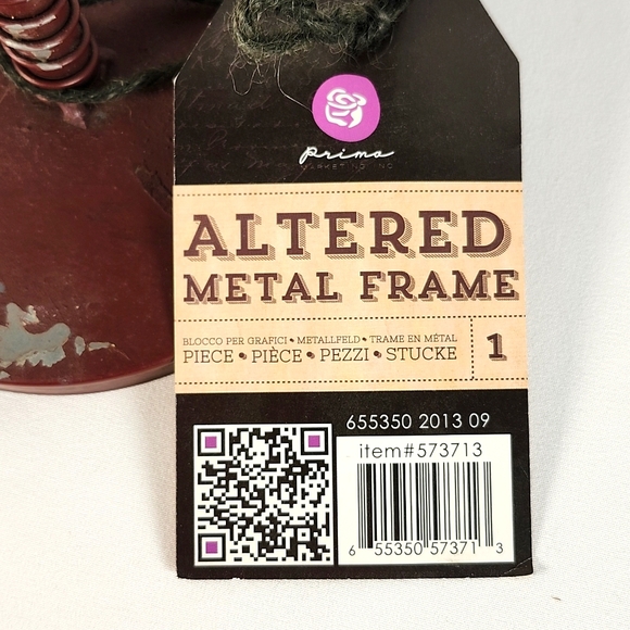 Prima Marketing Altered Metal Frame) Distressed/Vintage - Mix Media - Picture 2 of 16